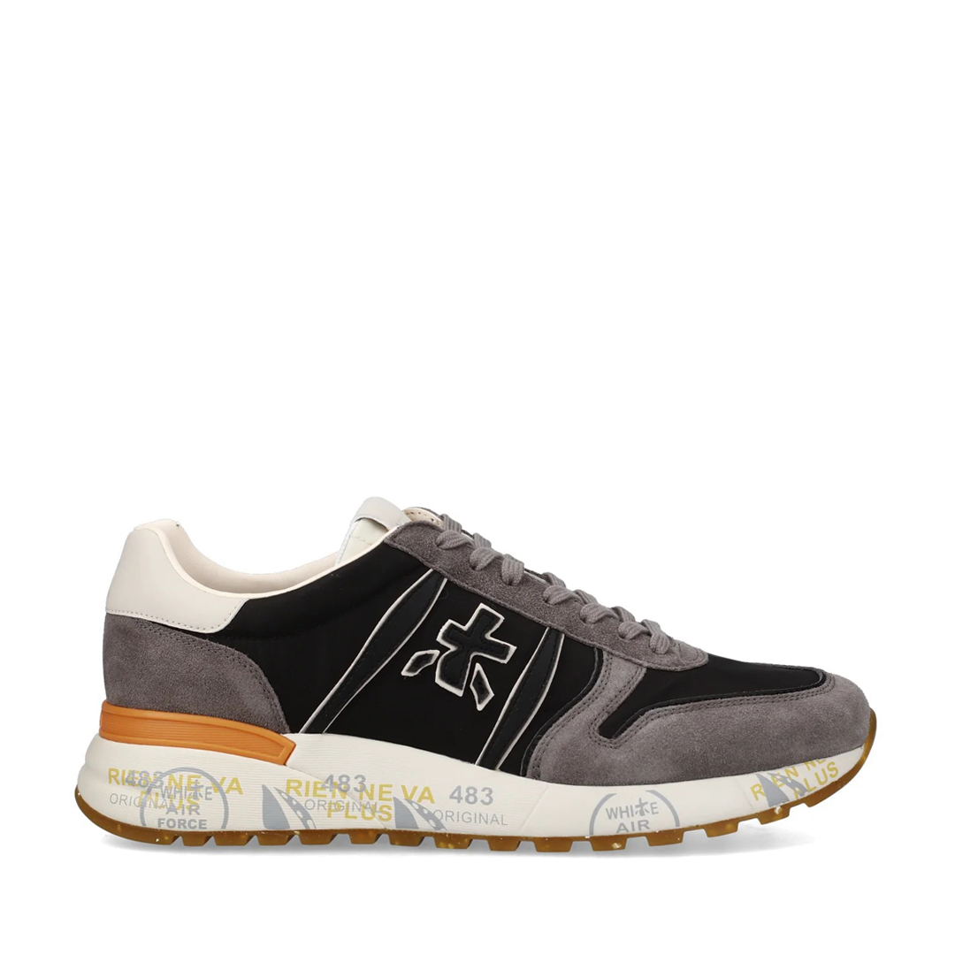 PREMIATA Sneaker Uomo Modello Mick – Pelle Nera, Tacco 3.5 Cm, Made In Italy, 1453
