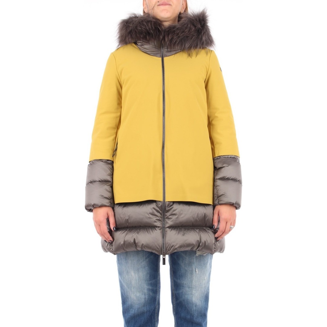 Piumino Winter Light Hybrid Long Lady Fur RRD W20518FT